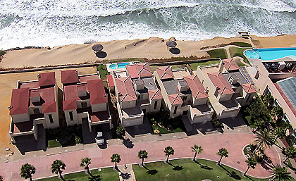 Looking down from tower